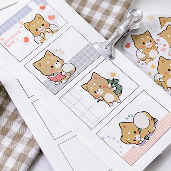 Kawaii Shiba Inu Stickers - Picture 5 of 10